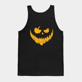 Halloween Pumpkin Creepy Smile Shirt Tank Top